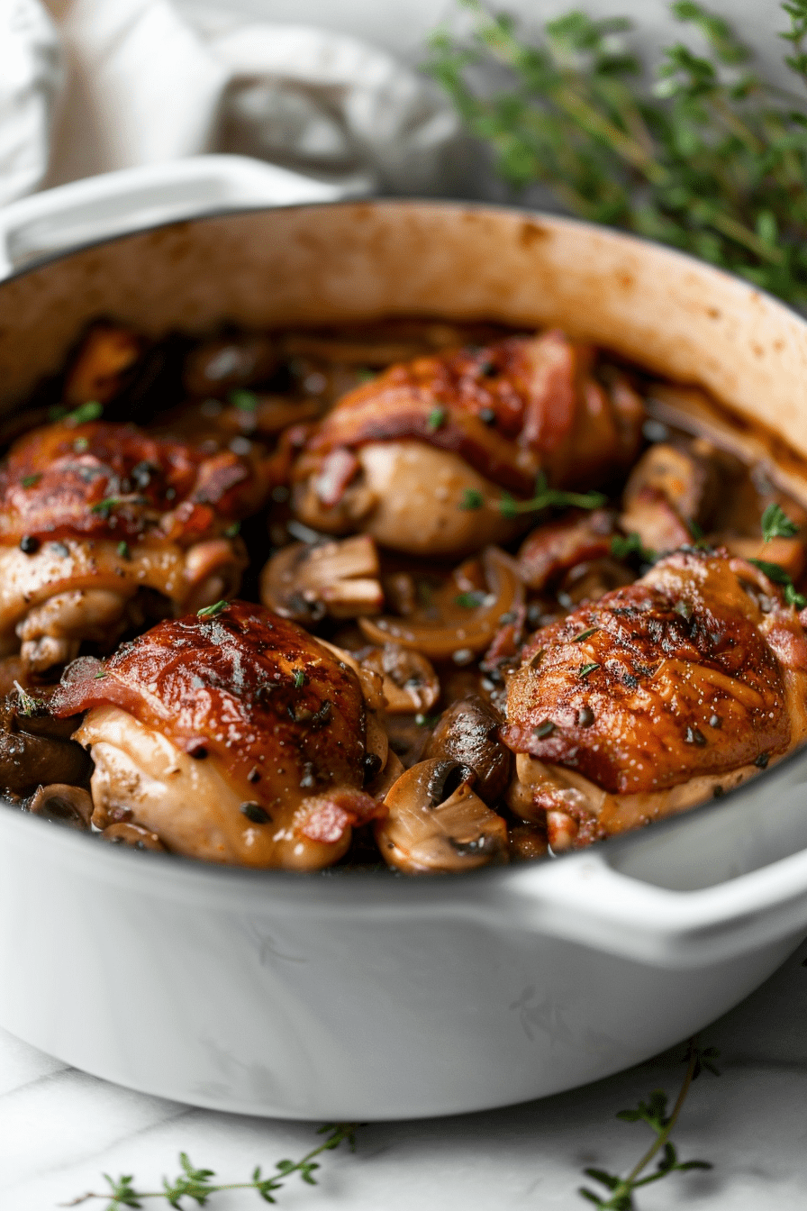 Easy Keto Dutch Oven Coq Au Vin Recipe: Low Carb French Cuisine at Home